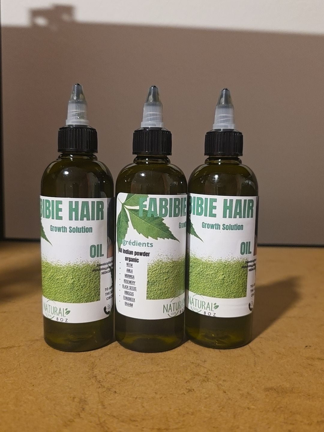 FABIBIE hair growth organic oil pack of 3